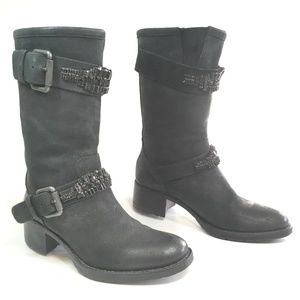 Vera Wang Lavendar Moto Boots Jeweled Size 7.5